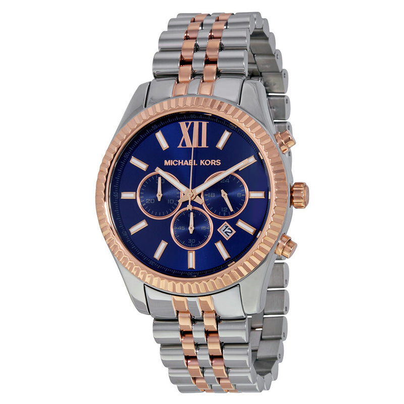 MIchael Kors Lexington Chronograph Navy Dial Unisex Watch #MK8412 - Watches of New Zealand
