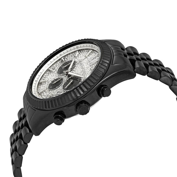 Michael Kors Lexington Chronograph Silver Crystal Pave Dial  Men's Watch MK8605 - Watches of New Zealand #2