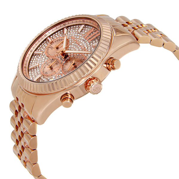 Michael Kors Lexington Crystal Pave Dial Ladies Chronograph Watch MK8580 - Watches of New Zealand #2