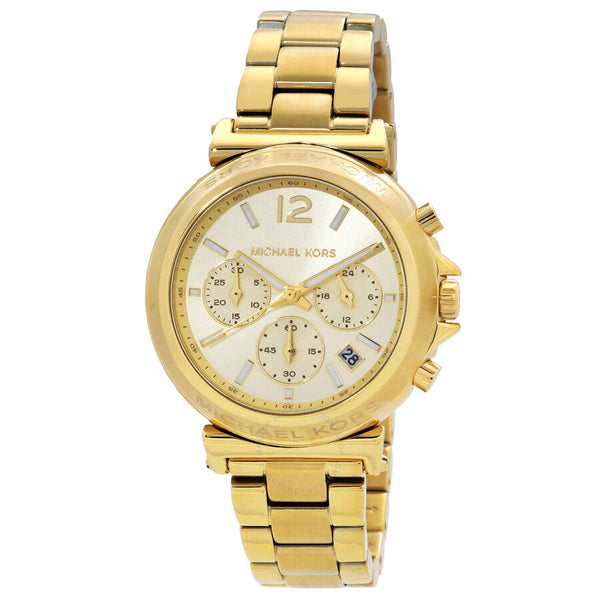 Michael Kors Maren Chronograph Quartz Gold Dial Ladies Watch MK7493 - Watches of New Zealand