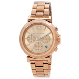 Michael Kors Maren Chronograph Quartz Rose Gold Dial Ladies Watch MK7494 - Watches of New Zealand
