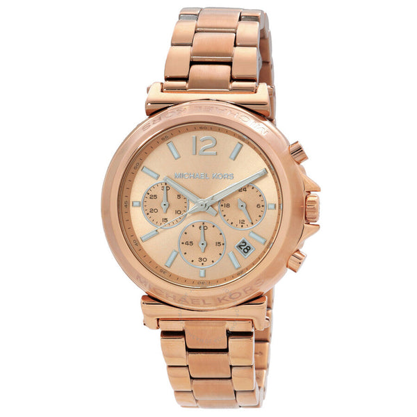Michael Kors Maren Chronograph Quartz Rose Gold Dial Ladies Watch MK7494 - Watches of New Zealand