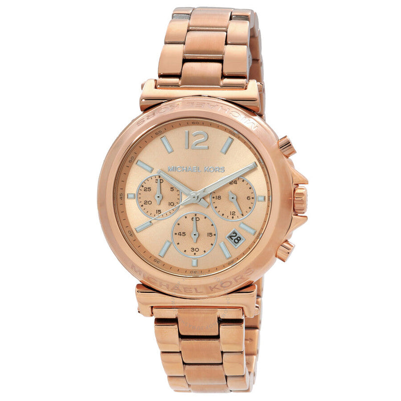 Michael Kors Maren Chronograph Quartz Rose Gold Dial Ladies Watch MK7494 - Watches of New Zealand