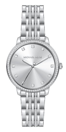 Michael Kors Melissa Quartz Silver Urtavla Silver Steel Strap Watch For Women - MK4367