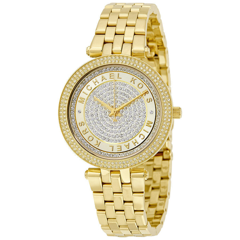 Michael Kors Mini Darci Gold Crystal Pave Dial Ladies Watch MK3445 - Watches of New Zealand