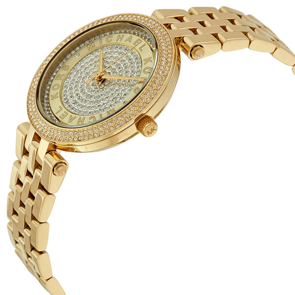 Michael Kors Mini Darci Gold Crystal Pave Dial Ladies Watch MK3445 - Watches of New Zealand #2