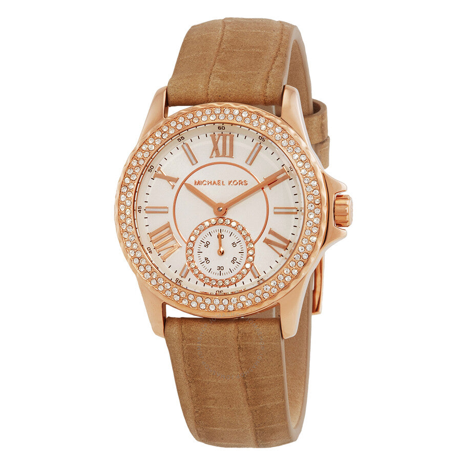 Michael Kors Mini Everest Quartz Crystal White Dial Ladies Watch MK4719