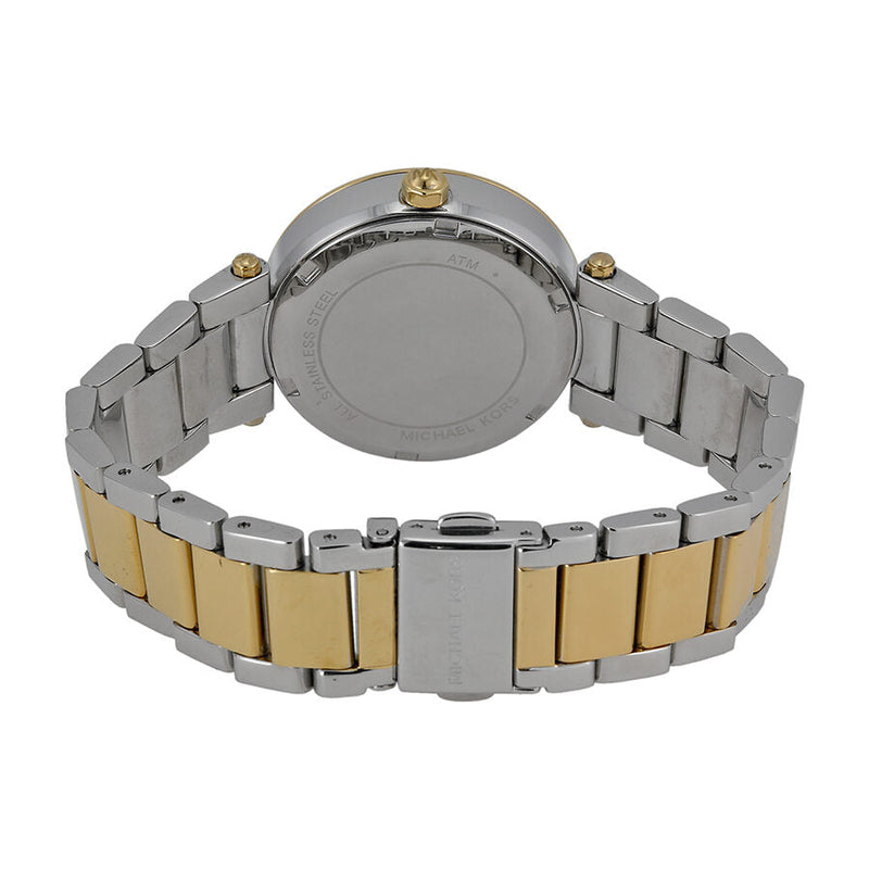 Michael Kors Mini Parker White Glitz Dial Steel Ladies Watch #MK6055 - Watches of New Zealand #3