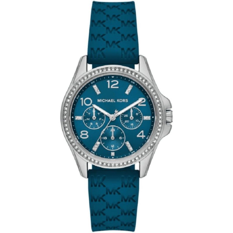 Michael Kors Mini Pilot Quartz Crystal Blue Dial Women's Watch - MKO1004