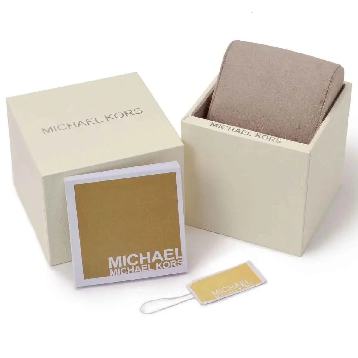 Michael Kors Mini Hally Quartz Crystal Gold Dial Ladies Watch MK4921