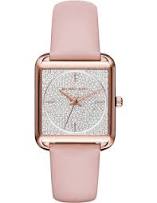 Michael Kors Lake Pavé Rose Gold-Tone and Leather Women's Watch - MK2669