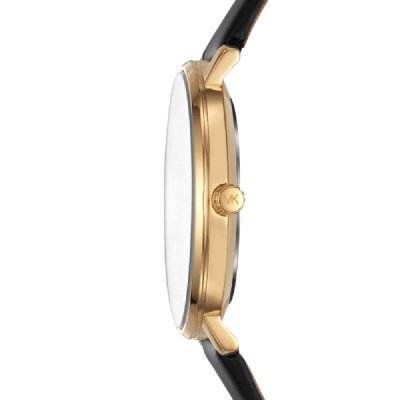 Side view of MK2747 Pyper watch showing gold-tone case profile and thickness