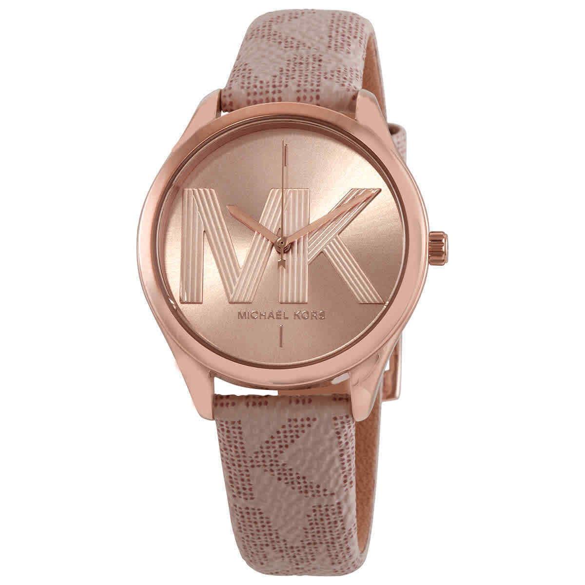 Michael Kors MK2879 rose gold ladies watch with rose dial and MK logo