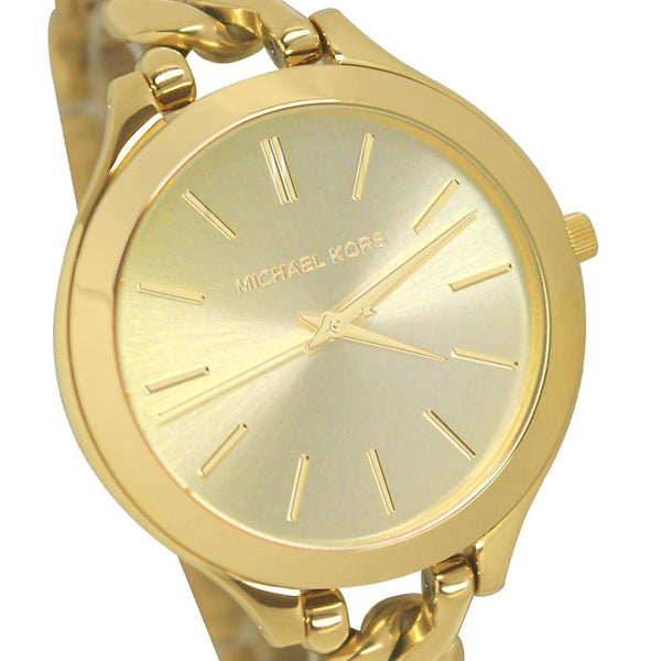 Michael Kors Slim Runway Champagne Dial Gold Ladies Watch MK3222 - Watches of New Zealand #2