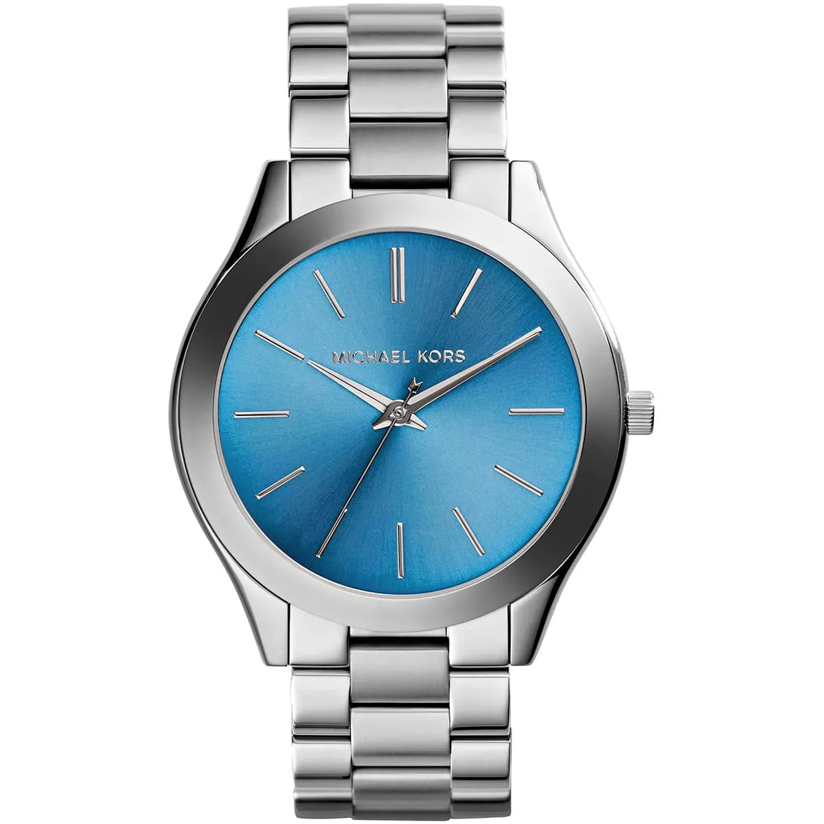 Michael Kors Slim Runway MK3292 women's watch with turquoise dial and silver-tone bracelet