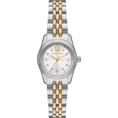 Michael Kors MK4740 Petite Lexington watch with silver dial and two-tone bracelet