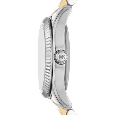 Michael Kors MK4740 Petite Lexington watch side view showing case profile