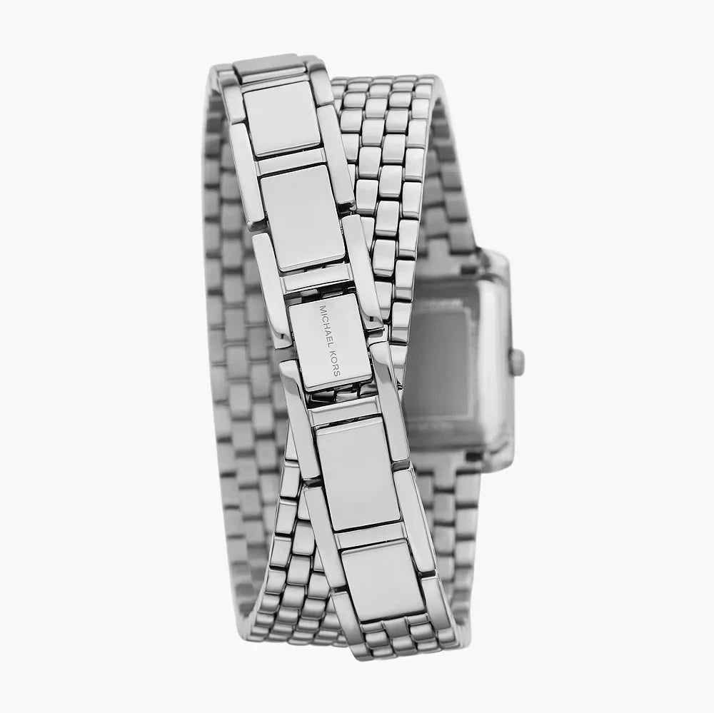 Michael Kors Petite Emery watch with double wrap silver-tone bracelet