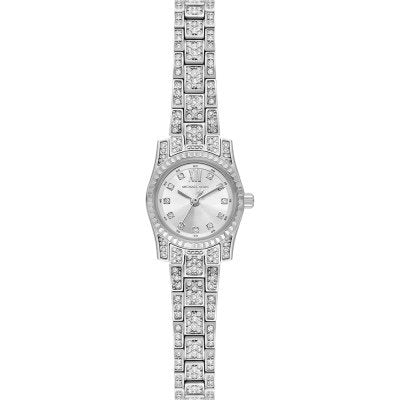 Michael Kors MK4864 Lexington watch with crystal-embellished white dial and matching bracelet