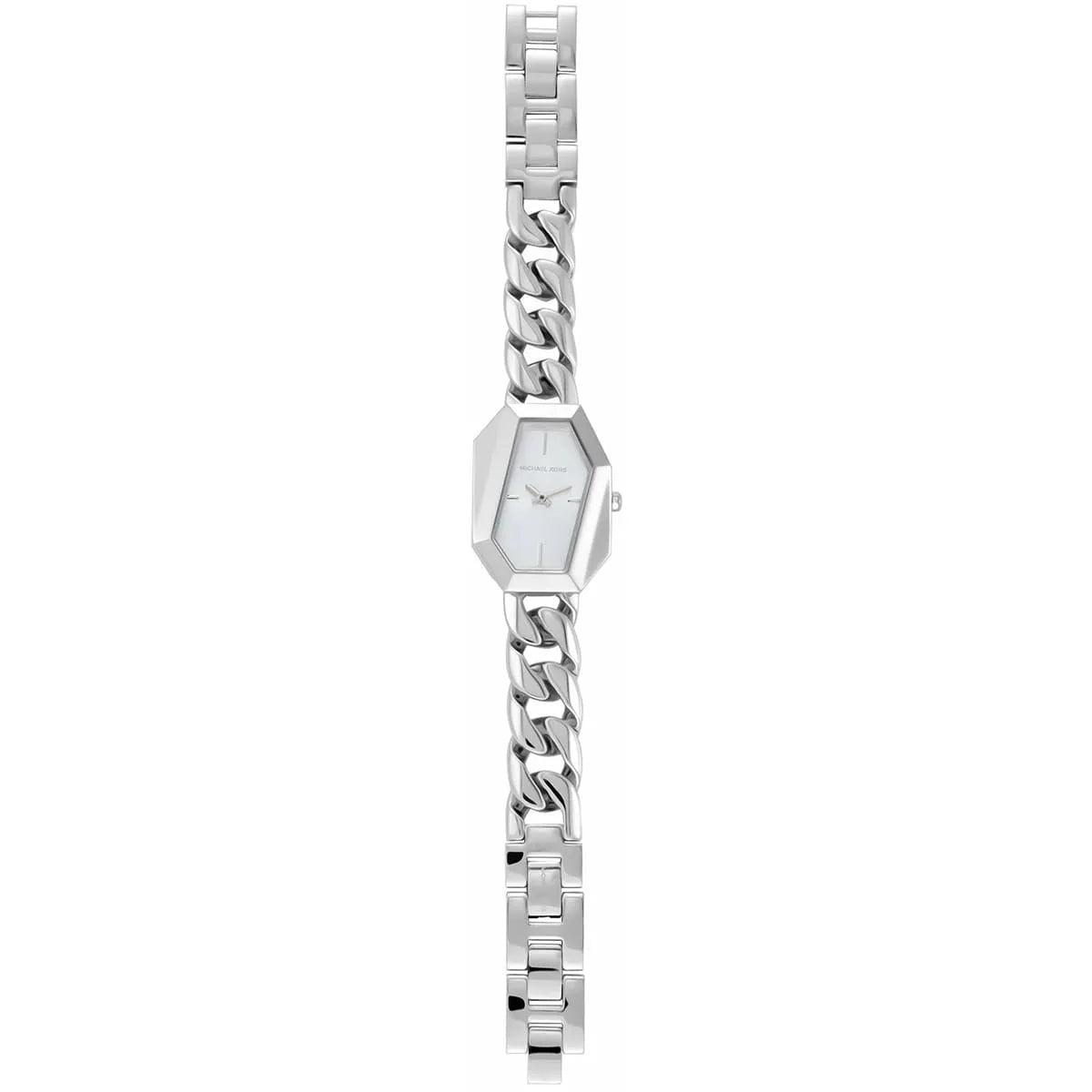 Michael Kors Mini Suri full watch display with chunky strap and chain detail
