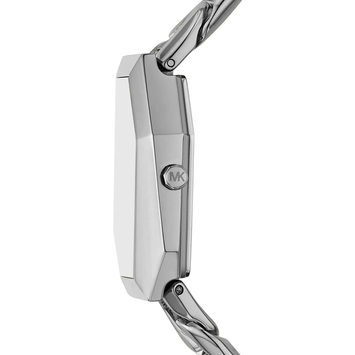 Michael Kors Mini Suri side profile showing octagonal case and MK logo