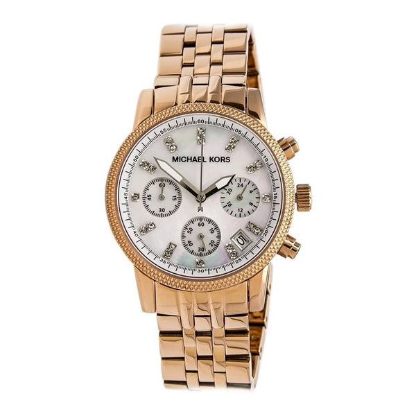 Michael Kors Chronograph Rose Gold Ladies Watch  MK5026 - Watches of New Zealand