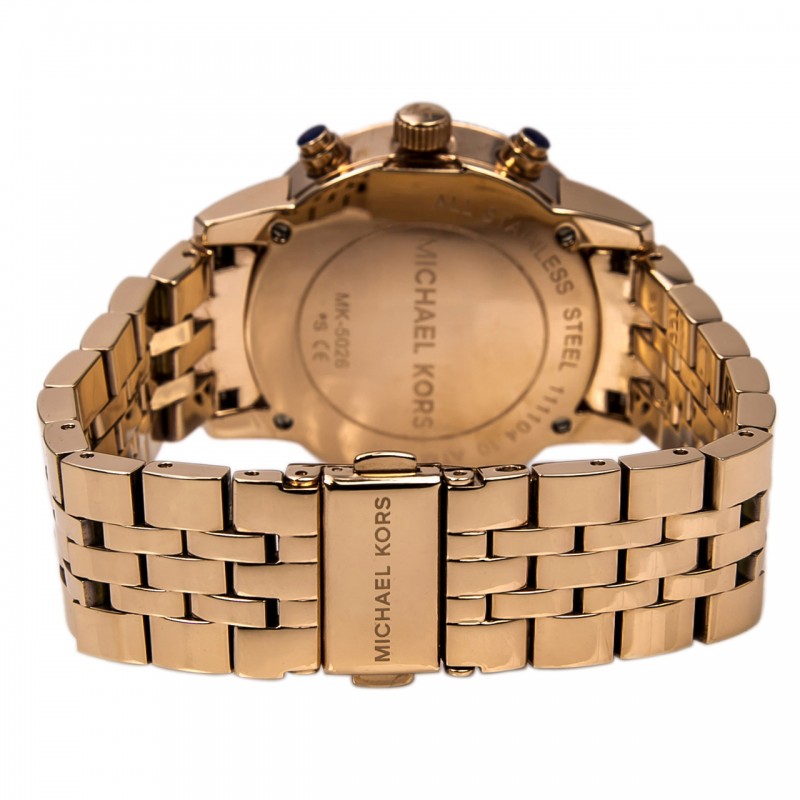 Michael Kors Chronograph Rose Gold Ladies Watch MK5026 - Watches of New Zealand #4
