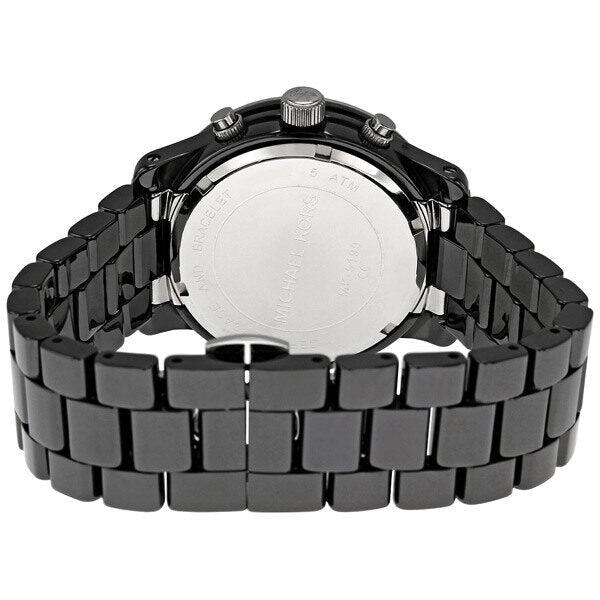 Michael Kors Black Dial Black Ceramic Bracelet Chronograph Watch MK5190