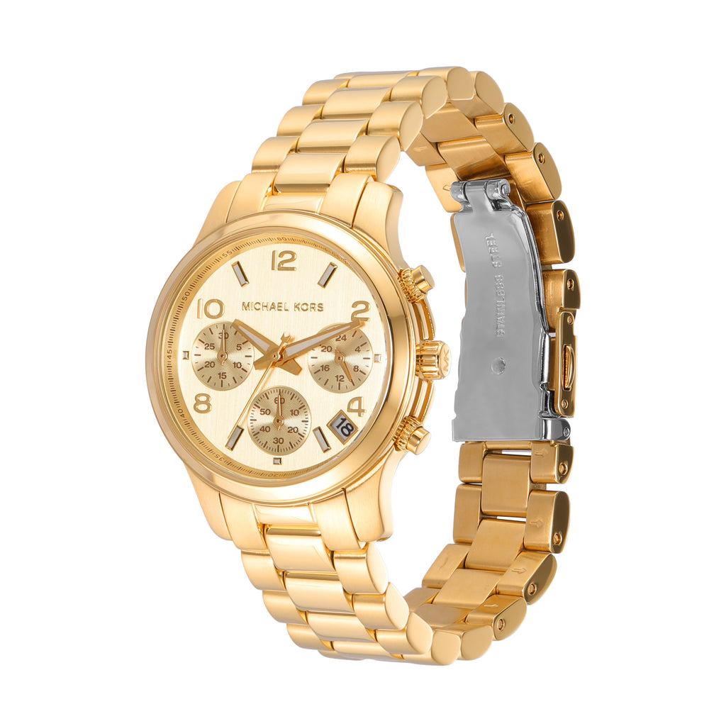 Michael Kors Mini Runway Chronograph Gold Women's Watch - MK7326