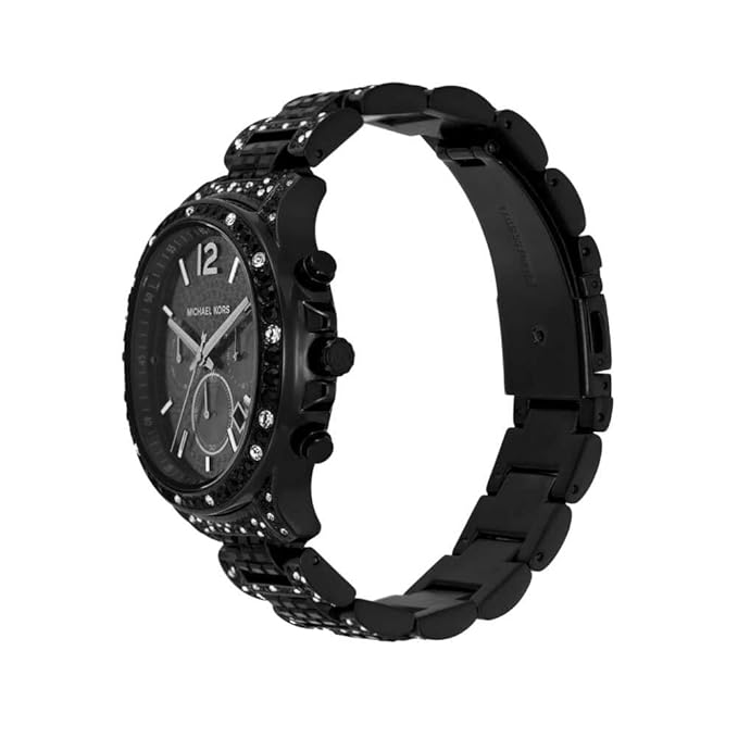 Michael Kors Limited-Edition Oversized Chronograph Black-Tone Watch - MK7490LE