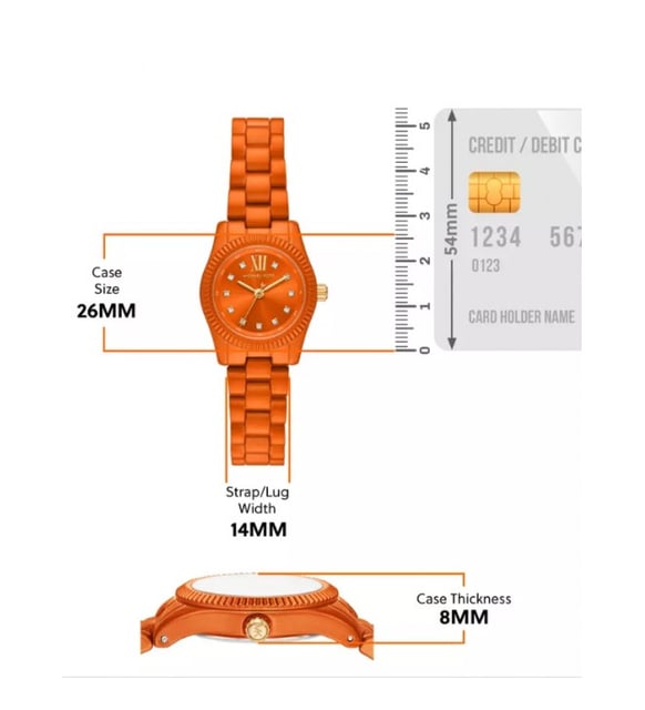 Michael Kors Lexington Orange-Tone Women's Watch - MK7538LE