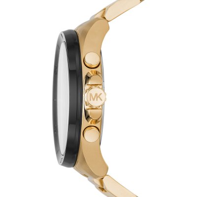 Michael Kors Brecken Black Dial Gold Men's Watch - MK8848
