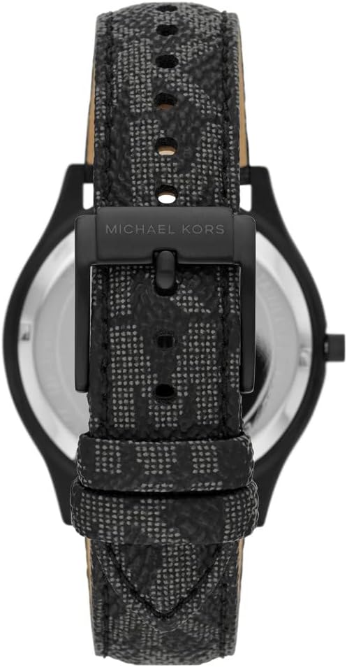 Michael Kors MK8908 caseback with transparent display and textured strap