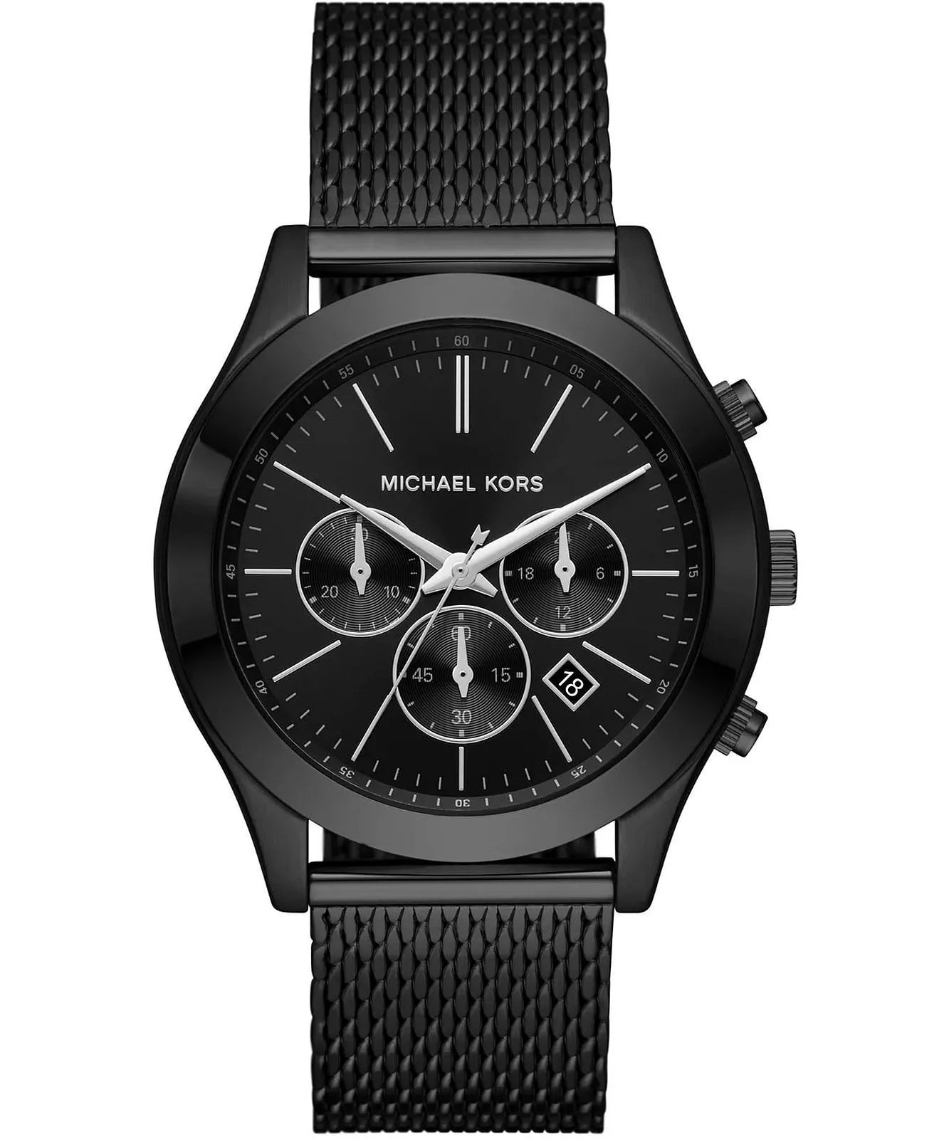 Michael Kors Slim Runway Chronograph MK9060 black mesh men's watch with black dial
