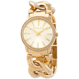 Michael Kors Nini Crystal Gold Dial Chain Link Ladies Watch MK3235 - Watches of New Zealand