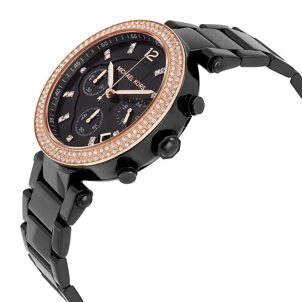 Michael Kors Parker Chronograph Black Dial Ladies Watch MK5885 - Watches of New Zealand #2