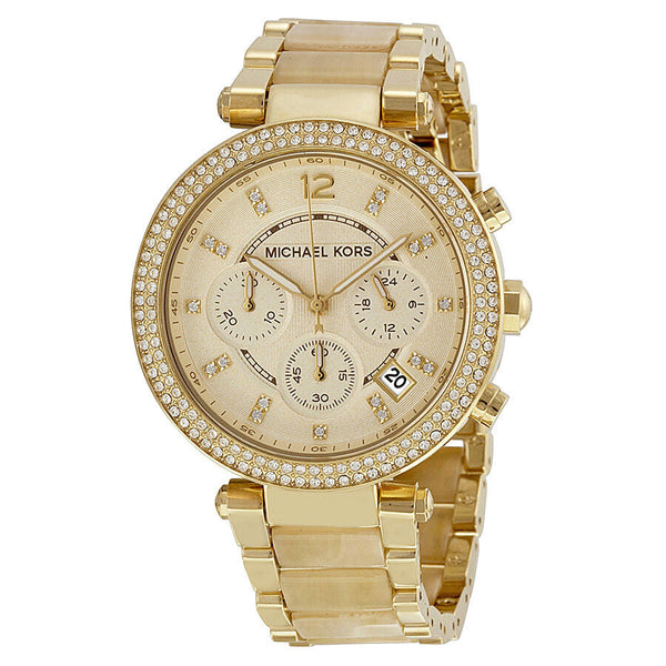 Michael Kors Parker Chronograph Champagne Dial Ladies Watch #MK5632 - Watches of New Zealand