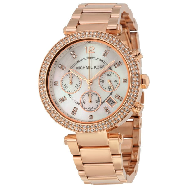 Michael Kors Parker Chronograph Rose Gold-tone Ladies Watch #MK5491 - Watches of New Zealand
