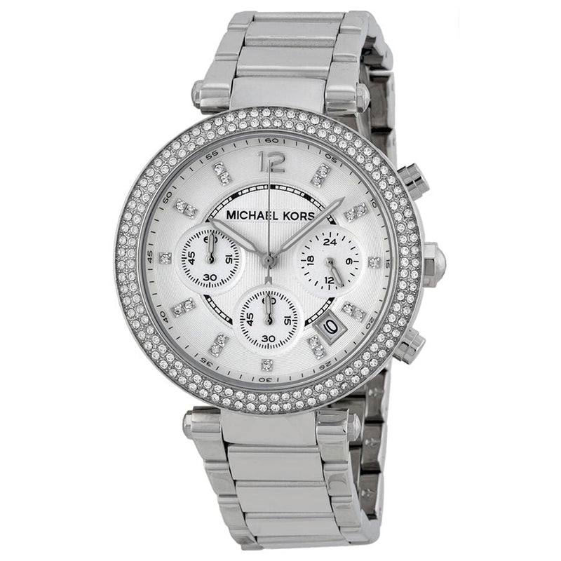 Michael Kors Parker Chronograph Silver Dial Ladies Watch #MK5353 - Watches of New Zealand
