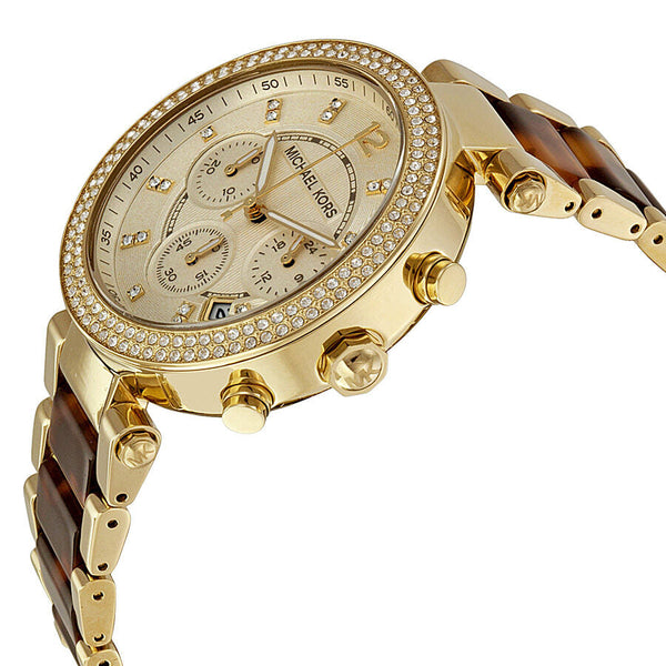 Michael Kors Parker Chronograph Gold Dial Ladies Watch #MK5688 - Watches of New Zealand #2