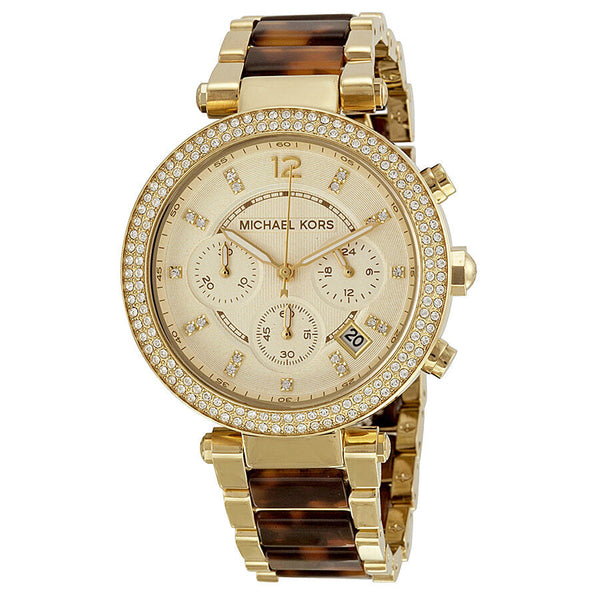 Michael Kors Parker Chronograph Gold Dial Ladies Watch #MK5688 - Watches of New Zealand