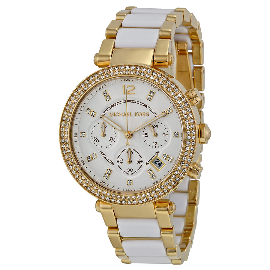 Michael Kors Parker Multi-function White Dial Women's Watch - MK6119