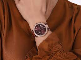 Michael Kors Parker Chronograph Quartz Crystal Red Dial Ladies Watch MK6986