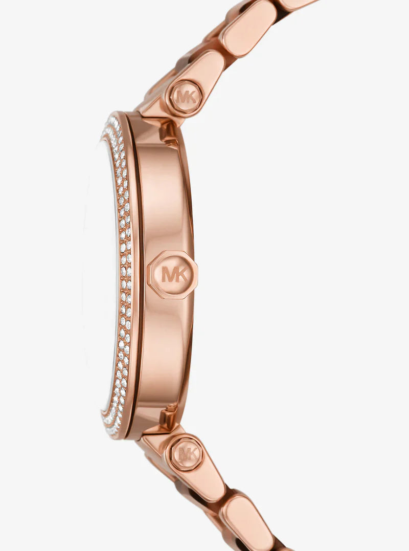 Michael Kors Parker Pavé Rose Gold-Tone and Acetate Women's Watch - MKO1094