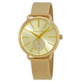 Michael Kors Porita Gold Dial Ladies Watch #MK3844 - Watches of New Zealand