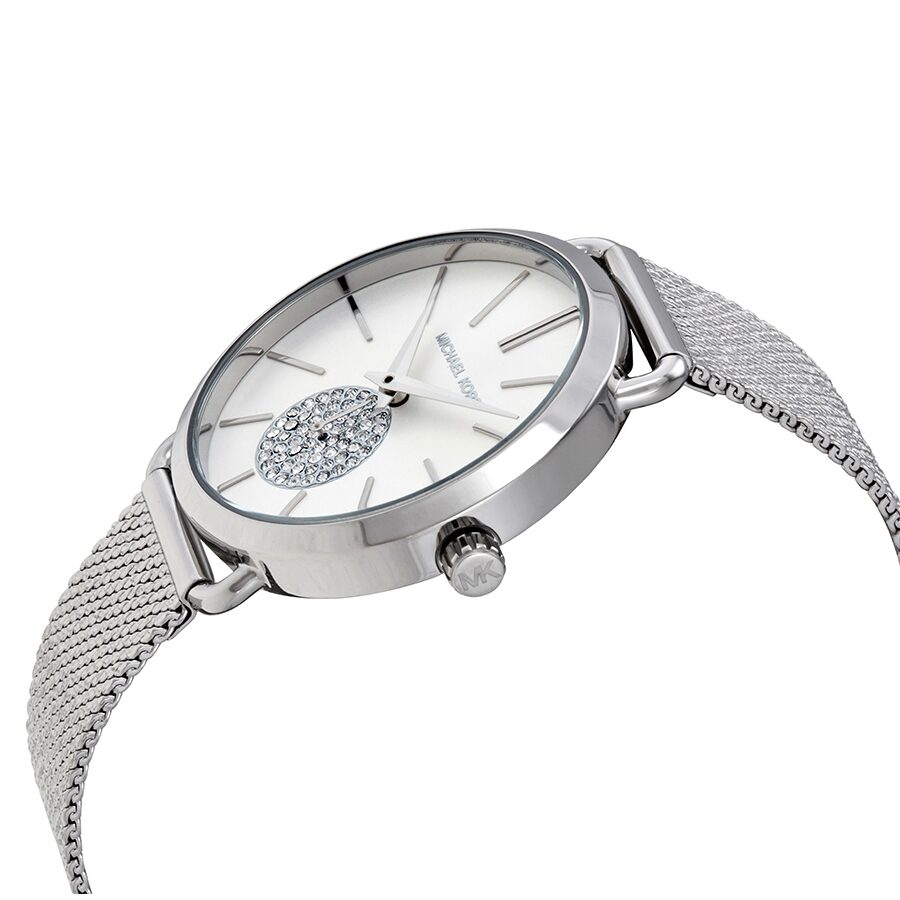 Michael Kors Portia Crystal Quartz Silver Dial Ladies Watch MK3843