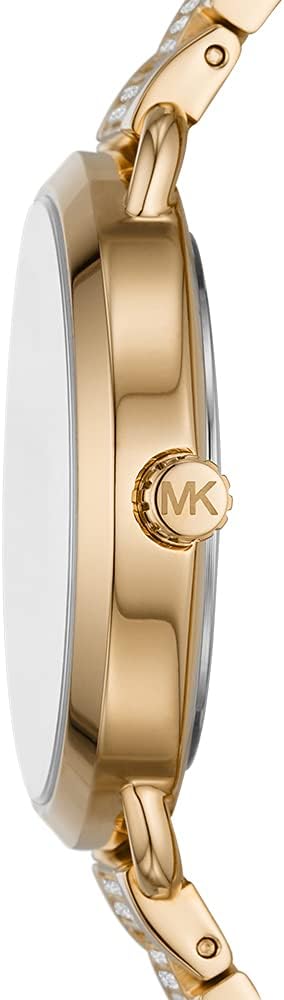Michael Kors Portia gold-tone link bracelet with MK logo clasp detail