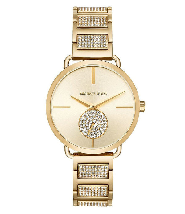 Michael Kors Portia Pave Gold Dial Ladies Watch MK3852 - Watches of New Zealand