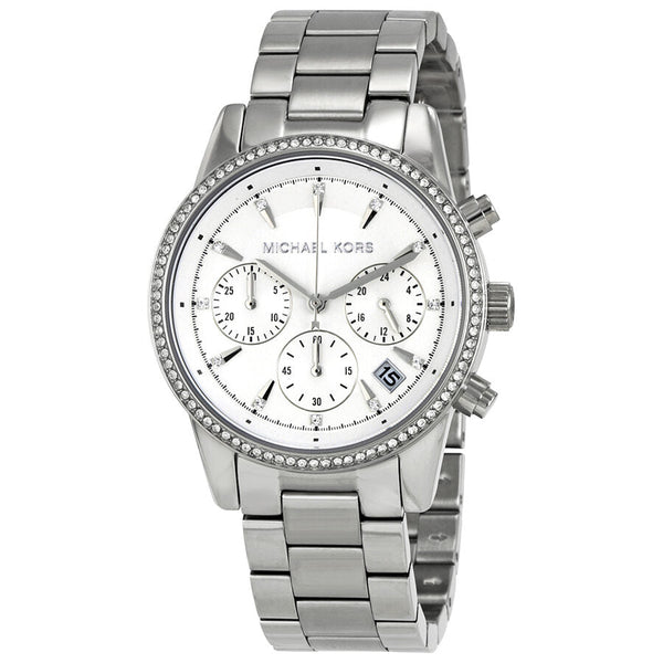 Michael Kors Ritz Chronograph White Dial Ladies Watch MK6428 - Watches of New Zealand