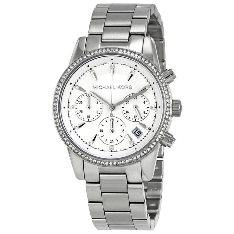 Michael Kors Ritz Chronograph White Dial Ladies Watch MK6428 - Watches of New Zealand